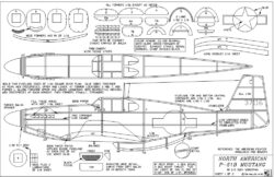 P-51B Mustang - 18.5 in wingspan