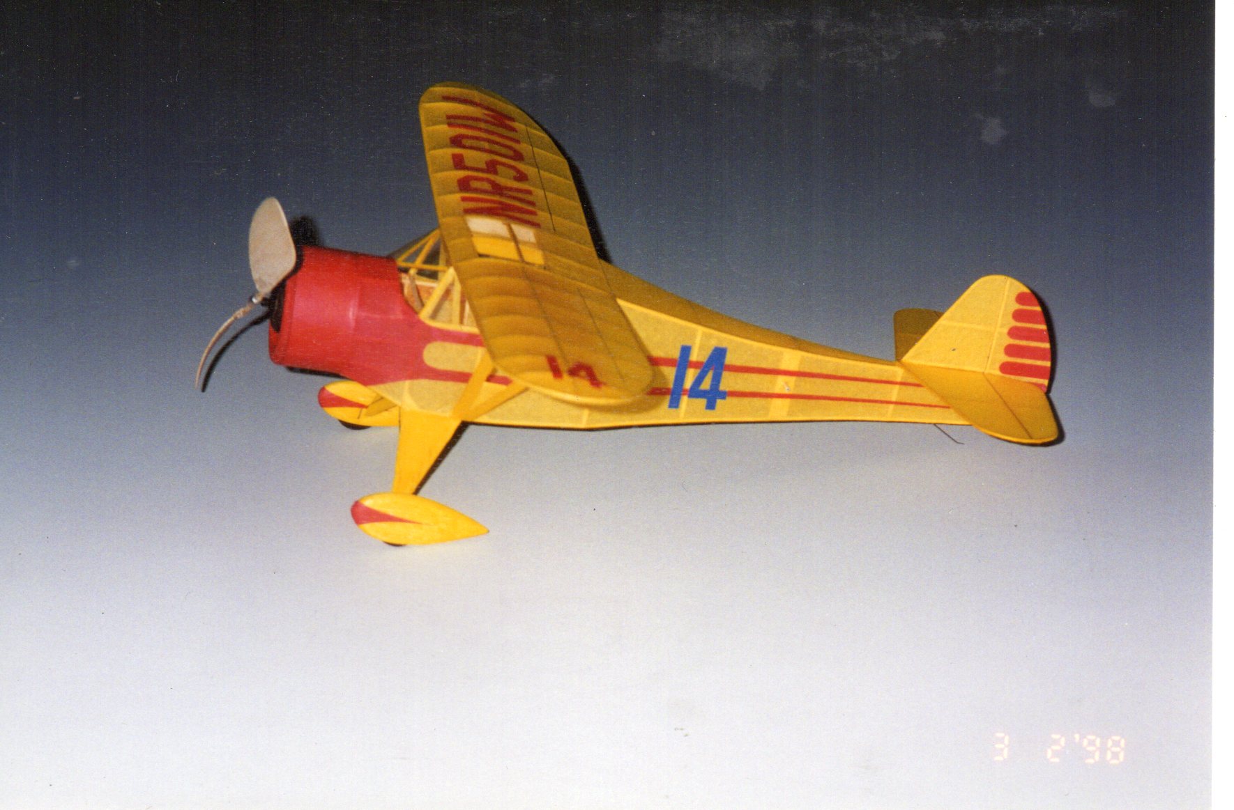 Livingston's Clipped Wing Monocoupe - 13in wingspan - Image 3